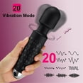thumbnail image 5 of RULWUCK handheld personal massager, a cordless charging full body massager with 20 modes, powerful motor - magical recovery effect for men's and women's bodies, neck, back, and shoulders,Purple, 5 of 9