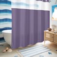 thumbnail image 6 of No Hook Shower Curtain, Pure Lilac Gray Shower Curtains for Bathroom with See Through Top Window, Contemporary Solid Color Minimalist Art Waterproof & Washable Bath Curtain Long 72"x78", 6 of 9