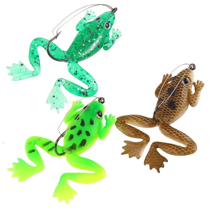 4PC/Set 6cm 5.2g Set Of Sea Soft Rog Rubber Fishing Lures Jigs Plastic Fish With Hookfish Carp Reel
