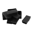thumbnail image 2 of Cubiertas de patas de silla y mesa de plástico Uxcell de 10 piezas de 30mm x 60mm color negro, 2 of 5