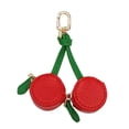 thumbnail image 2 of Cute Fruit Pendant Zipper Keychain Purse Wallet with Cherry Orange Blueberry Charms, 2 of 9