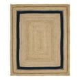 thumbnail image 3 of Unique Loom Braided Jute Collection Area Rug - Gujarat (8' x 10' Rectangle Natural and Navy Blue/Navy Blue), 3 of 7