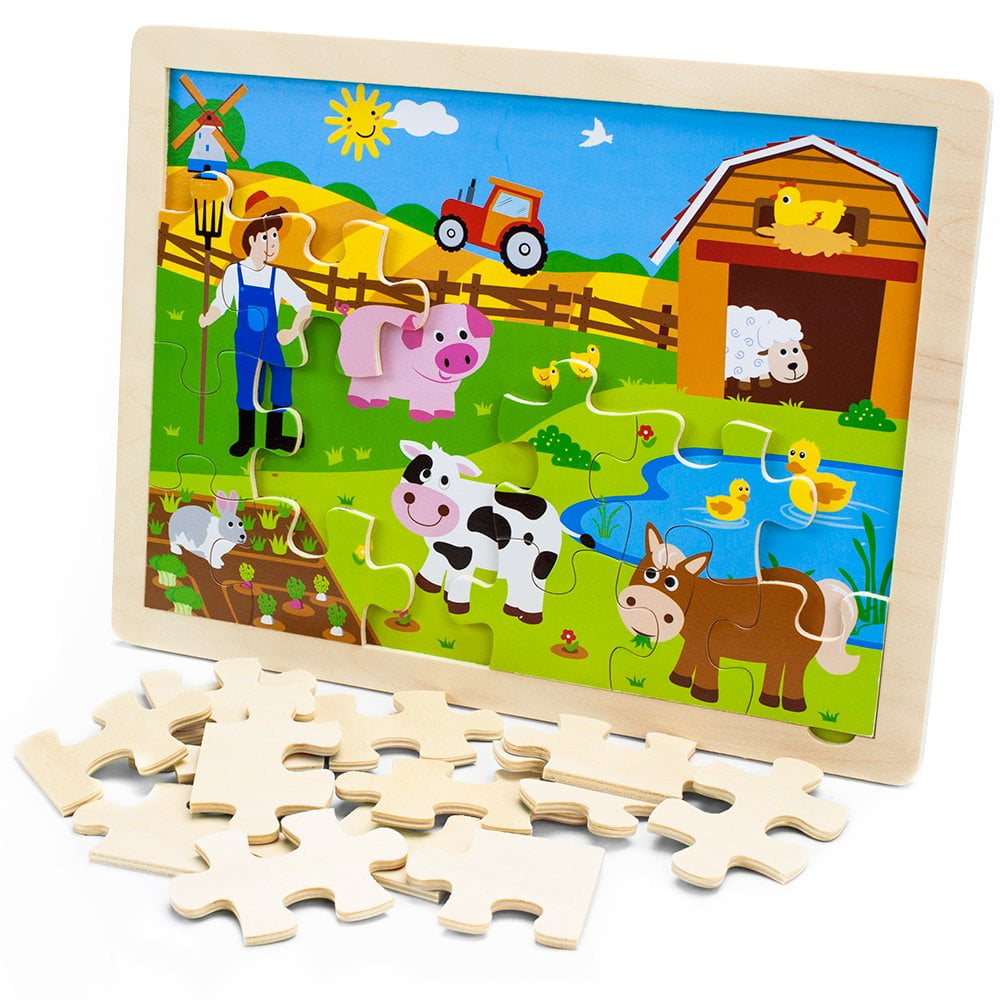 Brybelly TPUZ308 Busy Barnyard Inset Jigsaw Puzzle Walmart Canada