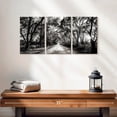 thumbnail image 2 of Elephant Stock Bw Forest Path Wall Art - Horizontal Multi Panel Canvas - Living Room Wall Decor - Floral And Botanical Multi Panel - Black And Beige Decor - 26" x 12", 2 of 8