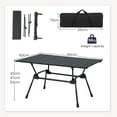 thumbnail image 4 of Topbuy Folding Camping Table Collapsible Aluminum Roll Up Beach Table with Carrying Bag 4-Level Adjustable Height Dark, 4 of 7