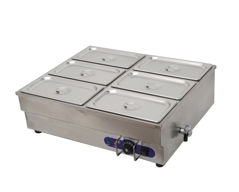 TECHTONGDA Electric Commercial Bainmarie Buffet Food Warmer Steam