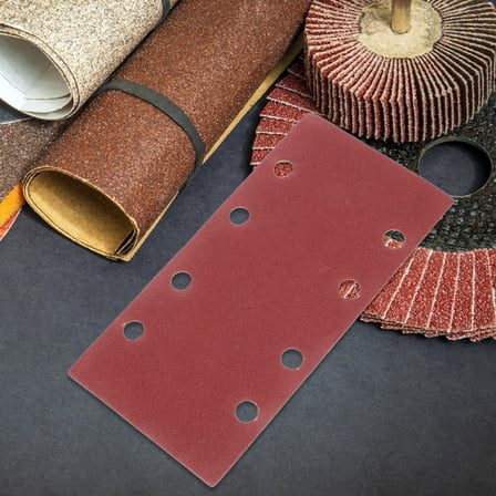 Masteelf 100pcs Sanding Discs  Sandpaper Assortment  Sander Pads Sand Paper for Automotive and Woodworking Dark Red