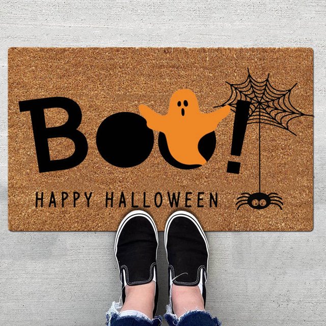 Mashaouyo Clearance 1 PCS Halloween Doormat Blanket Welcome Home Front Door Decorations Halloween Decor