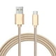 thumbnail image 1 of Cable micro USB trenzado de nailon de 3 m Cable de carga Cable extra largo sin enredos para Android (dorado), 1 of 5