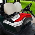 thumbnail image 2 of Golf Cart Seat Covers for 2 Seater,Red Black Ombre Microfiber Cart Seat Towel Blanket,Modern Abstract Aesthetics Geometric Moire Absorbent NonSlip Bench Seats Protector for Golf Course 51"x31", 2 of 9