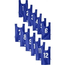 Youth-Size Numbered Nylon Pinnies, One Dozen