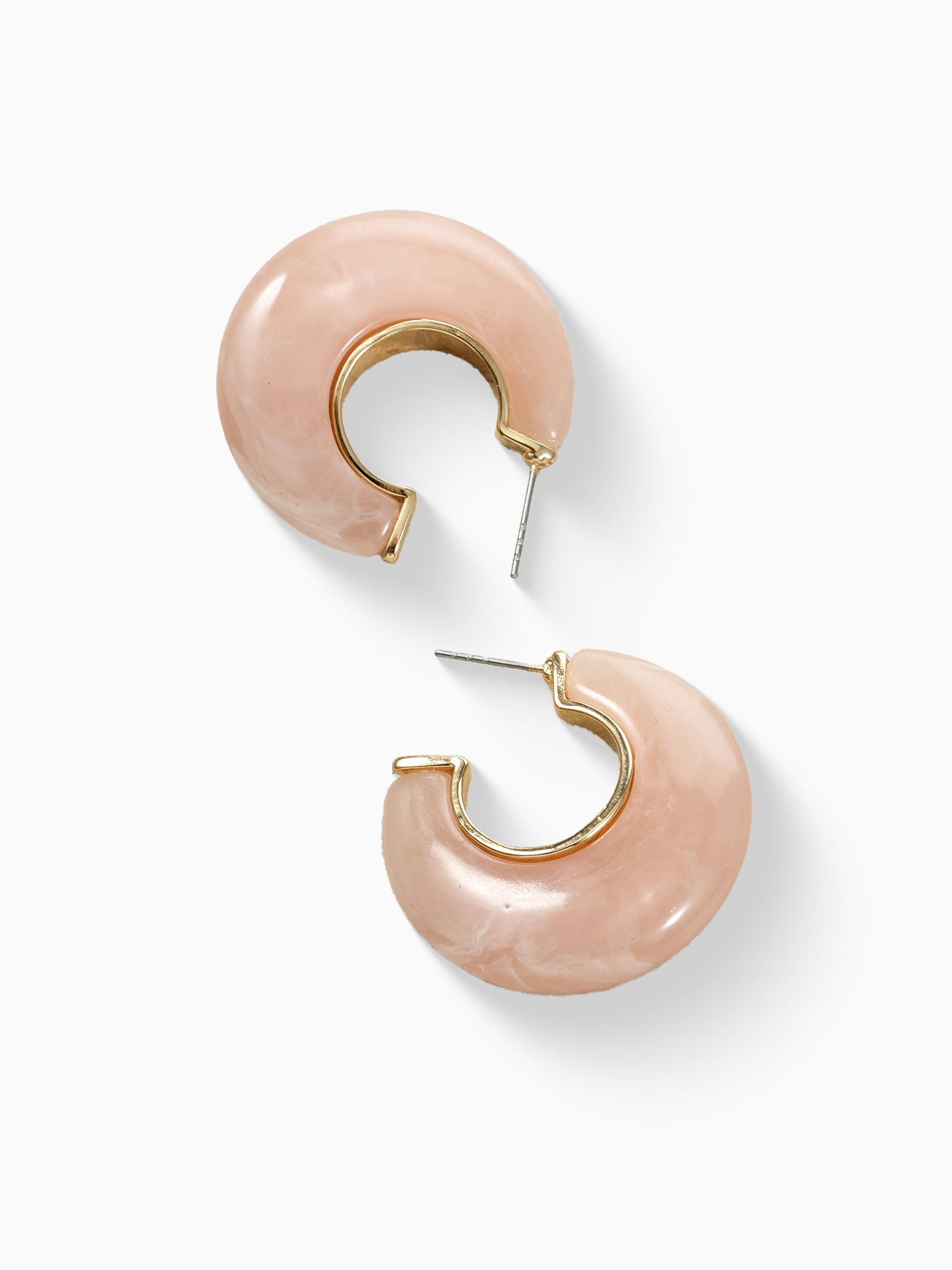 Time and Tru Peach Hoop Statement Earrings