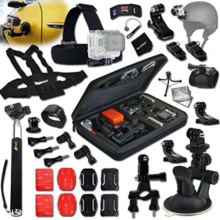 Xtech® MOTORSPORTS ACCESSORIES Kit for GoPro Hero 4 3+ 3 2 1 Hero4 Hero3 Hero2, Hero 4 Silver, Hero 4 Black, Hero 3+ Hero3+ Hero 3 Silver, Hero 3 Black and for Car / Cars, Car Racing, Motorcycles, (Gopro Hero 3 Silver Best Price)