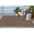 thumbnail image 3 of Saturn Collection Solid Color Indoor Outdoor Area Rug Brown - 7' Octagon, 3 of 5