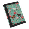 thumbnail image 2 of CHAQLIN Kids Trifold Wallet Horse Floral Print Portable Small Purse for Outdoor, Polyester Easy to Clean Youth Wallet, 2 of 6
