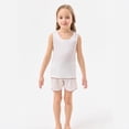 thumbnail image 5 of FYDUU Girls Pajamas Stylish Sleeveless Tank Tops and Shorts Summer Sleepwear Outfit for Kids Nightwear 2 Piece Pajama Sets 7-8 Years, 5 of 6