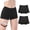 Black, variant on Sunm Boutique Women’s Boxer Brief Period Underwear | 4-Layer 40ml Protection | Front & Back Extended Coverage