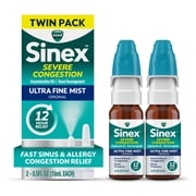 Vicks Sinex Severe Nasal Spray, Original Ultra Fine Mist, Decongestant Medicine, Sinus Relief, 265 Sprays, 2 Ct