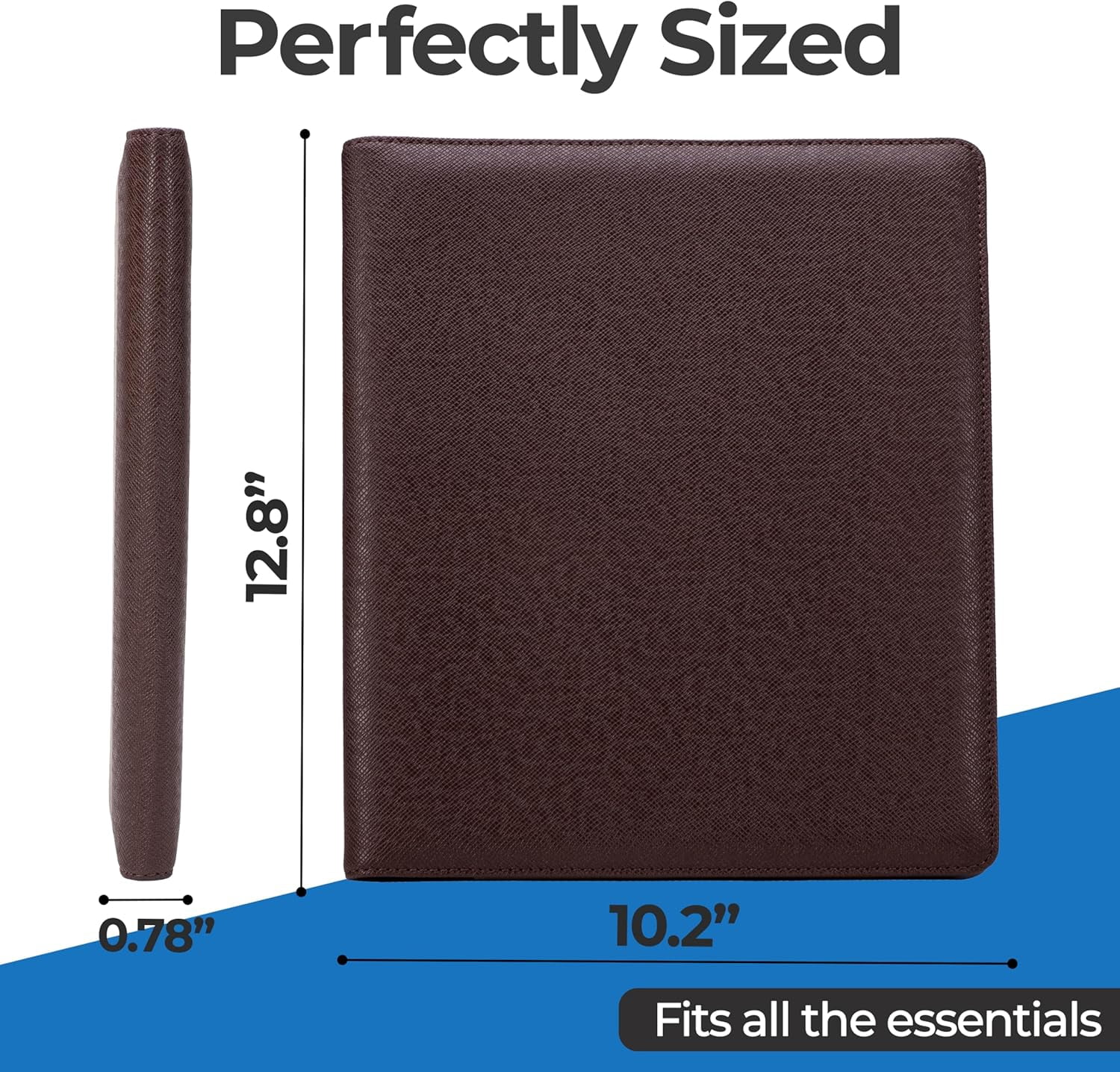 Case it The Premier PADFOLIO Case-it Business Meeting Padfolio | Professional Portfolio with Letter Size Writing Pad/PAD-14-BRN
