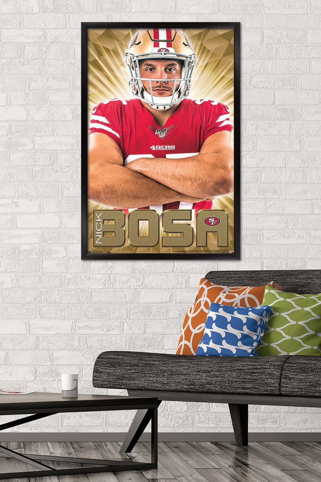 Trends International Nfl San Francisco 49ers - Nick Bosa Feature Series 23  Framed Wall Poster Prints Mahogany Framed Version 22.375 X 34 : Target