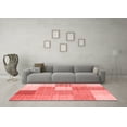 thumbnail image 3 of Ahgly Company Indoor Rectangle Checkered Red Modern Area Rugs, 7' x 10', 3 of 4