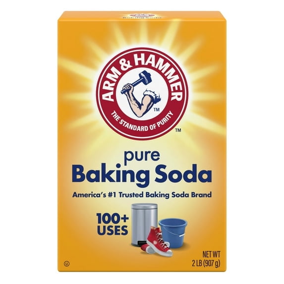 ARM & HAMMER Pure Baking Soda, For Baking, Cleaning & Deodorizing, 2 lb Box pack of 1