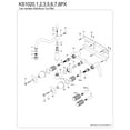 thumbnail image 6 of Kingston Brass KS1020PX Heritage Two-Handle Wall Mount Roman Tub Faucet, Matte Black, 6 of 8