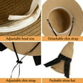thumbnail image 4 of HSHDLDF Chapeaux de Soleil pour Femmes Protection UV Grand Grand Bord Chapeau Femme Pliable Chapeau de Soleil pour Femmes Chapeaux de Paille, 4 of 6