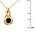thumbnail image 3 of Mauli Jewels Engagement Necklace for Women 0.35 Carat Graceful Black Diamond Pendant 4 prongs 14K Yellow Gold With 18'' Chain|Silver Chain, 3 of 7