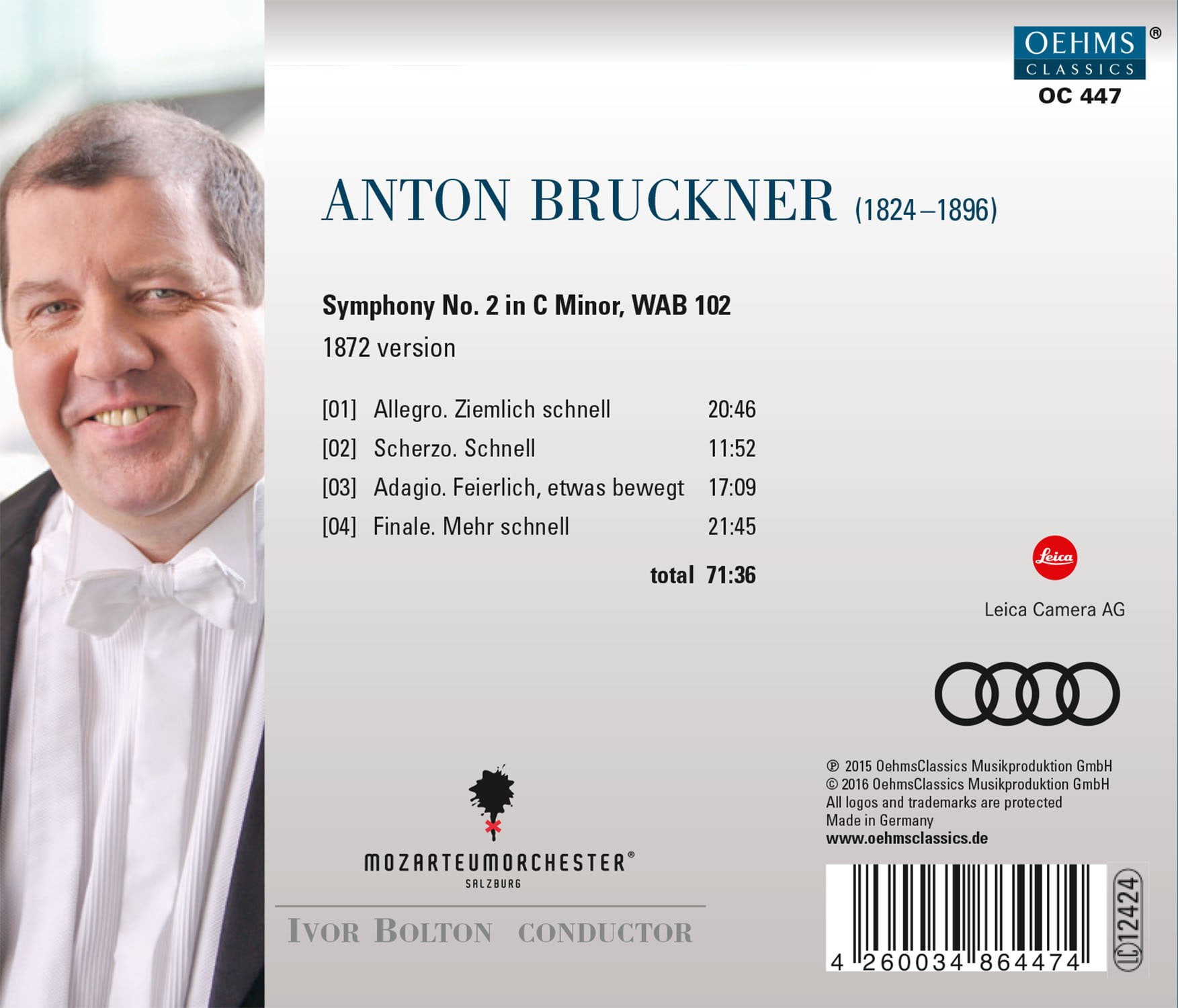 Bruckner / Mozarteumorchester Salzburg / Bolton - Anton Bruckner: Symphony No. 2 - Music & Performance - CD