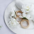 thumbnail image 5 of Efavormart 4 Pack White Artificial Flower Napkin Rings with Wooden Holder, Rustic Boho Serviette Buckles with Silk Jasmine Flowers, 5 of 11