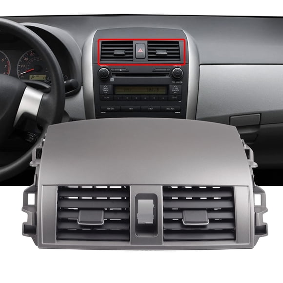 Dasbecan 55670-02160 Center Dash A/C Dashboard AC Air Vent Panel Trim Outlet Compatible with Toyota Corolla 2008 2009 2010 2011 2012 2013 55663-02060