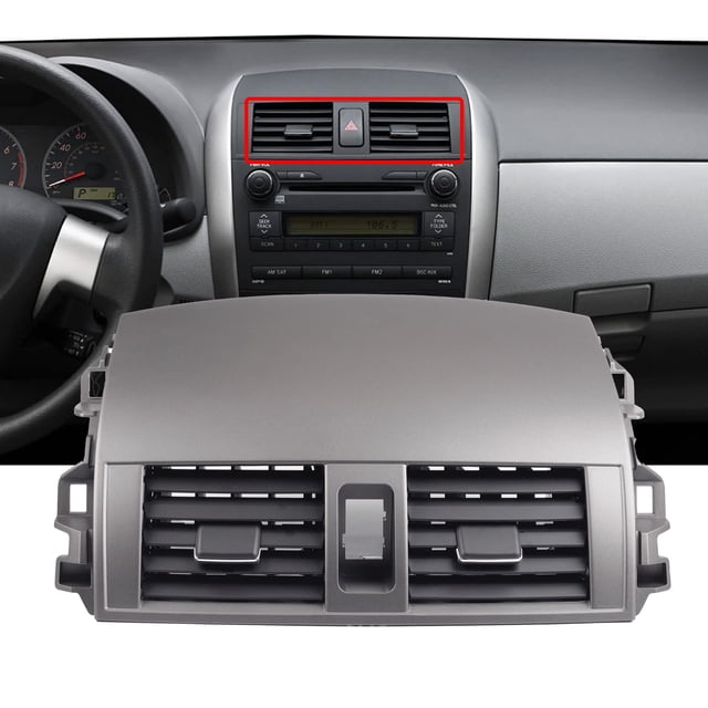 Dasbecan 55670-02160 Center Dash A/C Dashboard AC Air Vent Panel Trim Outlet Compatible with Toyota Corolla 2008 2009 2010 2011 2012 2013 55663-02060