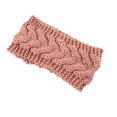 thumbnail image 2 of Womens Winter Headband Elasticity Head Protector Warm Chunky Ladies Crocheted Riding Ear Muffs Simple Style Hair Accessories for Women Pink, 2 of 6