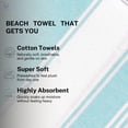 thumbnail image 4 of Toalla de playa turca de algodón 9Threads, 91 x 183 cm, color aguamarina, paquete de 2, 4 of 9