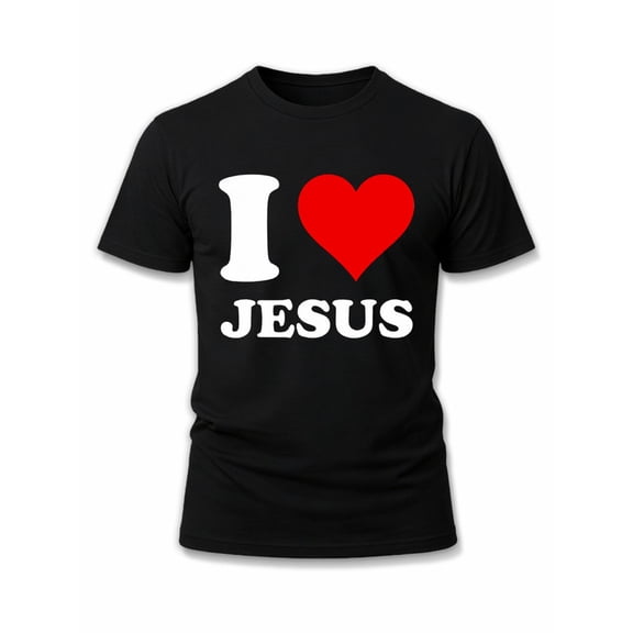 Greenink I Jesus T-Shirt Men's t shirt black elegantly limited edition Fashionable summer T-shirt, machine washable Original Unisex Shirt Graphic tshirts