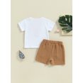 thumbnail image 6 of Toddler Boy Shorts Set Short Sleeve Round Neck Pocket Button T-Shirt with Shorts 2Pcs Summer Outfit, 6 of 9
