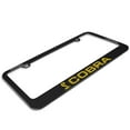 thumbnail image 3 of Ford Mustang Cobra Speed-Line in Yellow Black Metal License Plate Frame, 3 of 8