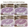 thumbnail image 7 of ODIKA 4'x6' Washable Area Rug Purple Plum Vintage Distressed Scroll Boho Border Pink Mauve for Dorm Room, Small Living Stain Resistant Low Profile, Easy Care, 7 of 7