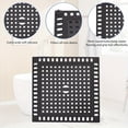 thumbnail image 5 of Black 5X5 Inch Stainless Steel Drain Strainer Plate, Catcher for Shower Drain, Bathtub Drain Catcher, Bathroom Sink Drain Strainer, Solid Square Drain Grate That Fits Standard, 5 of 7