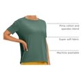thumbnail image 4 of Remera CRZ YOGA de Algodón Pima con Cuello Barco y Corte Holgado en Grafito, 4 of 6