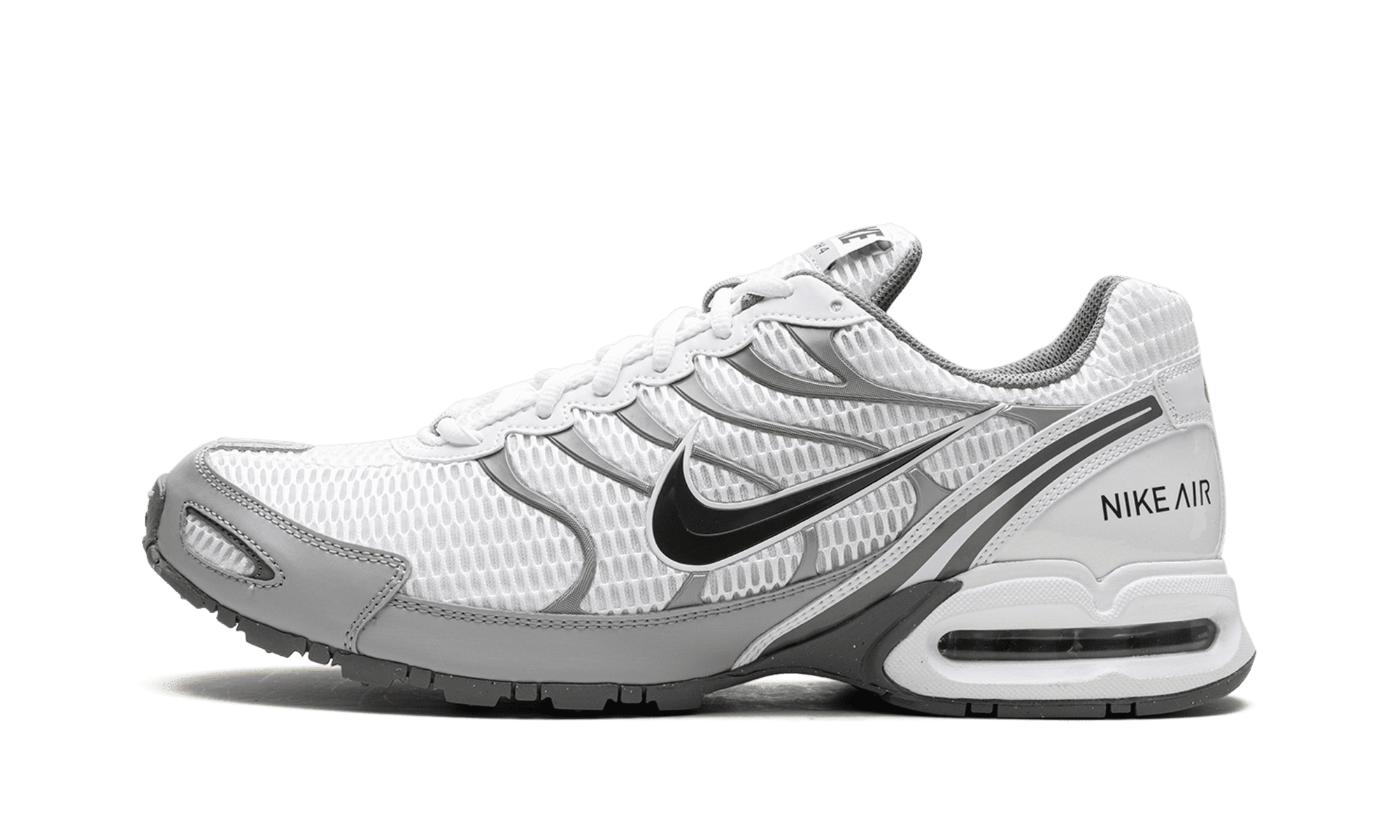 Nike air max torch White and Gray Athletic Running Shoes with Black Swoosh Nike Air Max Torch 4 343846-100 Men main image 2