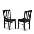 thumbnail image 5 of East West Furniture SHDL3-BLK-W - 3-Pc Modern Dinette Room Set - 2 Wooden Dining Chairs and 1 Dining Table - Black Finish, 5 of 6