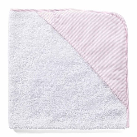 Serviette à Capuchon Rayée - Rose