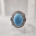 thumbnail image 2 of Turquoise Ring, Silver Jewelry, 925 Silver Ring, Father's Day, AAA Natural Turquoise, December Birthstone Ring, Heavy Mens Ring, Spiritual Healing Gemstone, Christmas, Tiny Mens Ring, 2 of 5