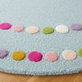 thumbnail image 3 of SAFAVIEH Kids Bordered Bold Polka Dots Area Rug, Blue/Pink, 5' x 5' Round, 3 of 11
