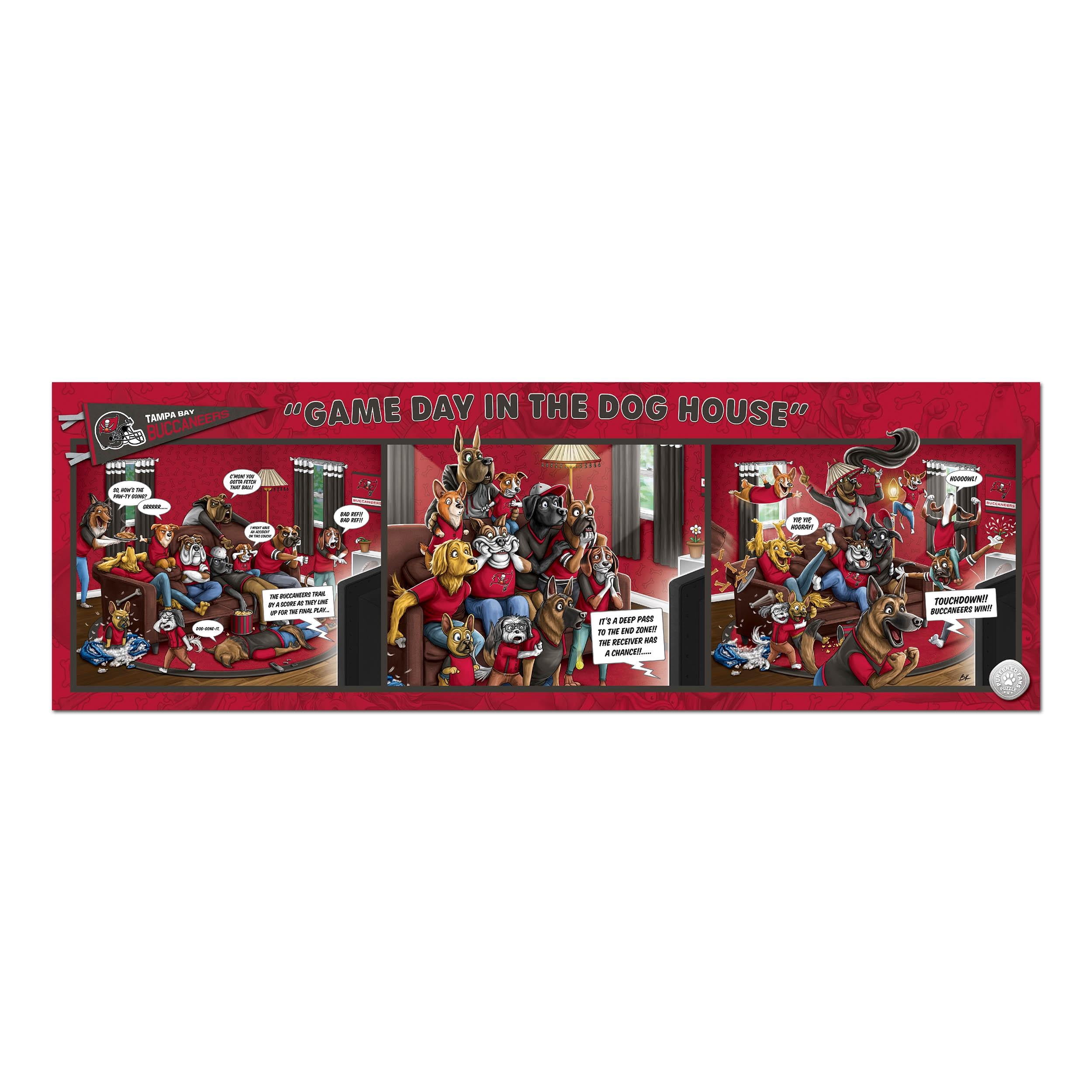 YouTheFan NFL Tampa Bay Buccaneers Purebred Fans Gameday in the Dog House 1000PC Puzzle