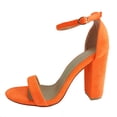 thumbnail image 2 of Ketyyh-chn99 Wedge Sandals for Women Slip on Shoes Slippers Womens Wedge Sandals Flower Low Heel Dressy Sandals Summer Comfortable Shoe Orange,8.5, 2 of 3