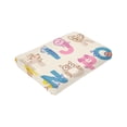 thumbnail image 4 of ZNDUO Cartoon Alphabet Animal Pattern Throw Blanket, Lightweight Cozy Soft Throw Blanket for Couch, 60"x50" Throw Blankets for Bed, 4 of 8