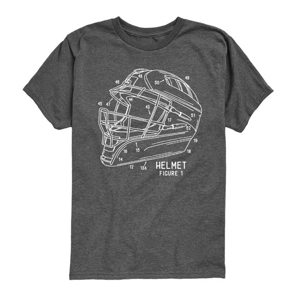 Instant Message - Hockey Helmet - Youth Boys Short Sleeve Graphic T-Shirt